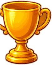 Trofeo dorato da campione, simbolo del KO finale di KO Million